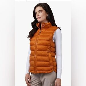 32 Degrees Women's Orange Puffer Vest